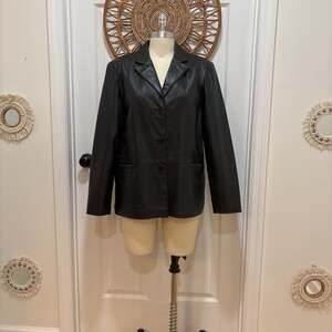CLIO 100% Leather Blazer Jacket
